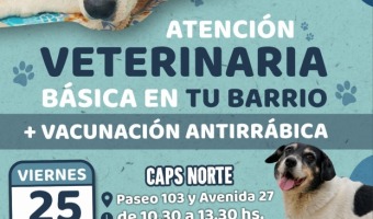 ESTE VIERNES HABR ATENCIN VETERINARIA GRATUITA EN EL CAPS NORTE